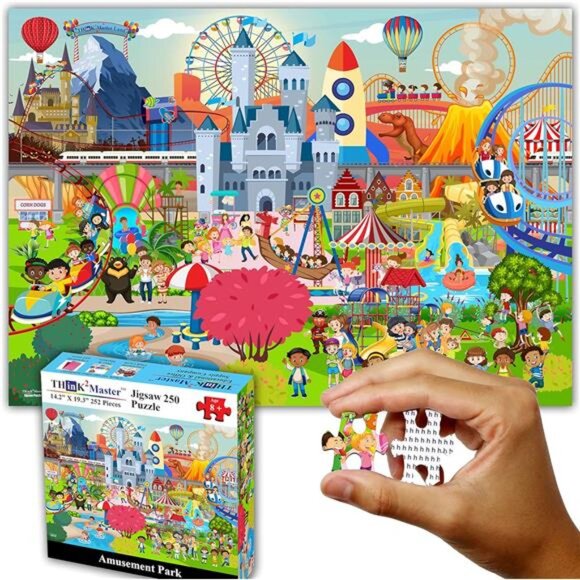 New Amusement Park 250 Pieces Jigsaw Puzzle Fun Educational Toy - Picture 1 of 6